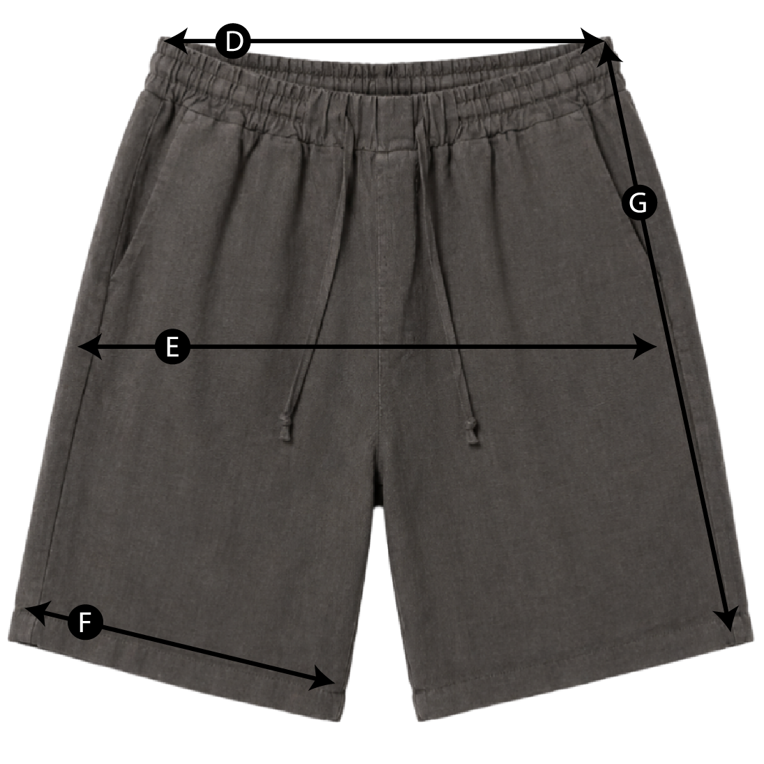 Schema misure BERMUDA IN LINO