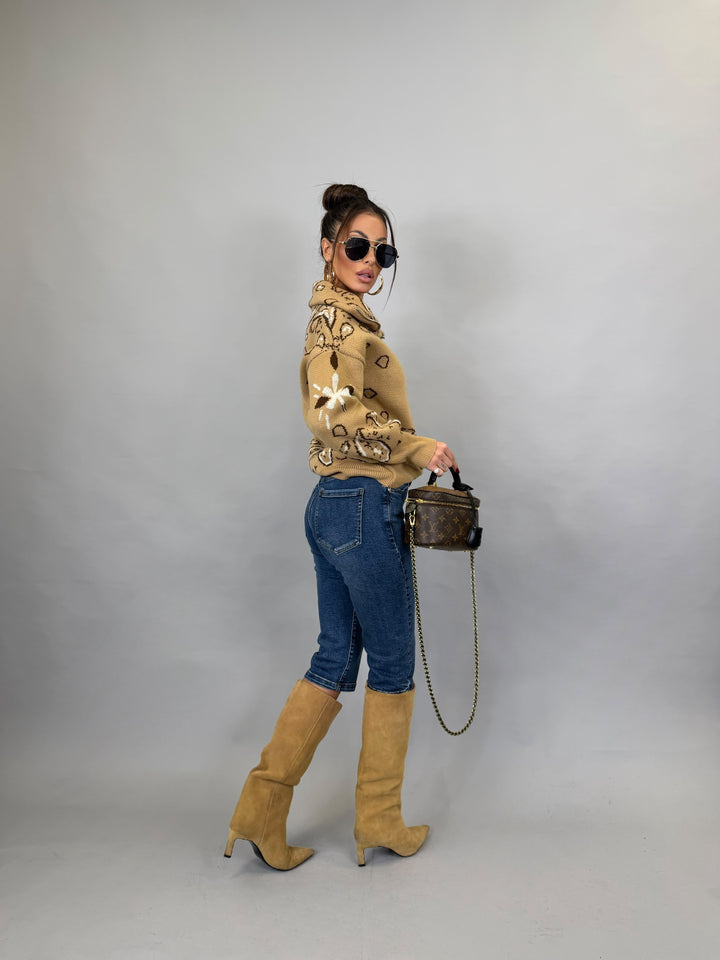 Pull Zip Alpi Beige