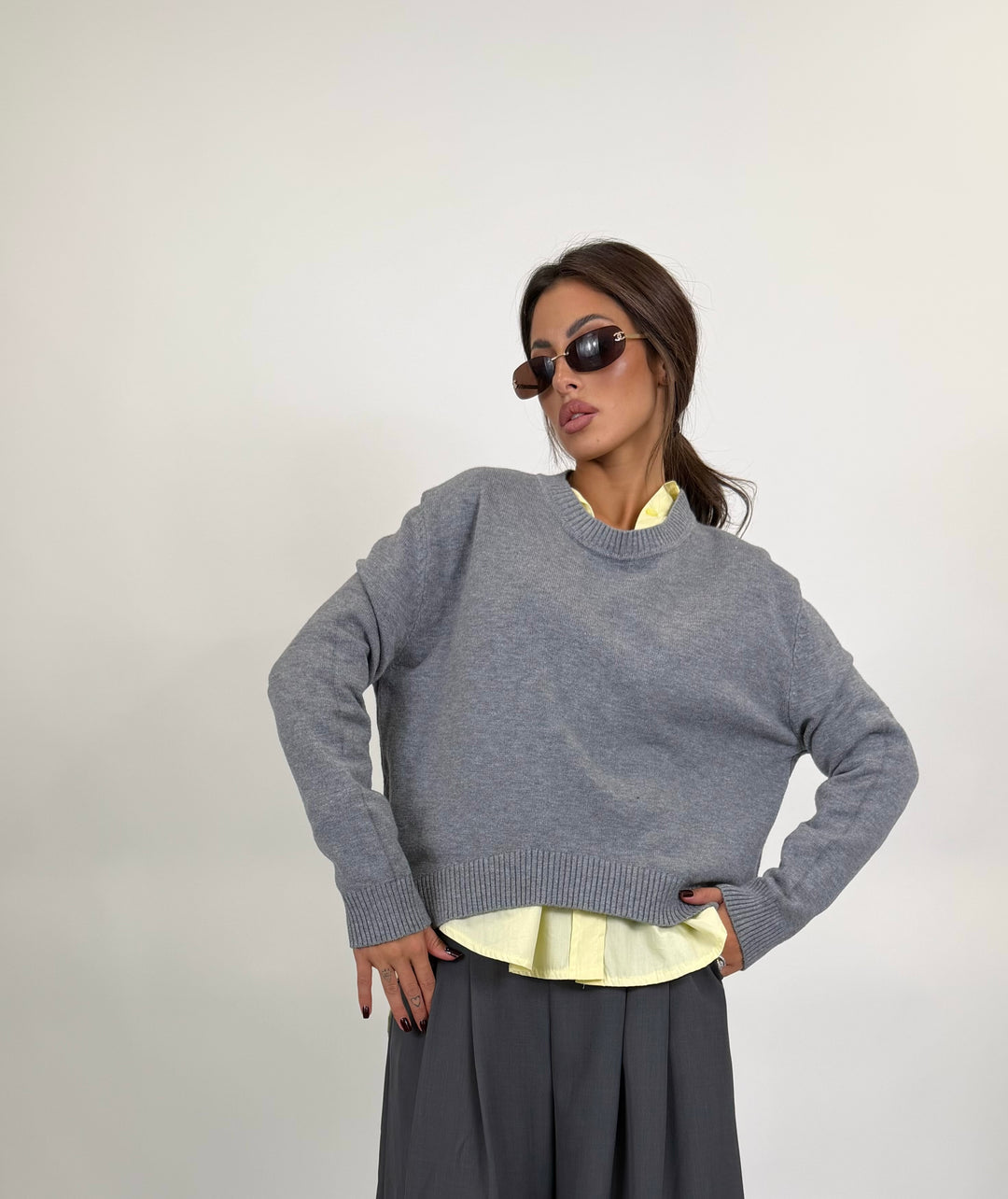 Pull Confy Grigio