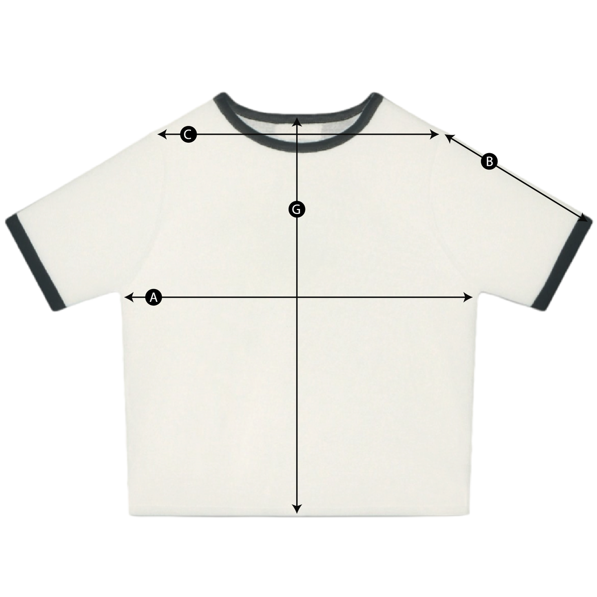 Schema misure T-SHIRT IN MAGLIA