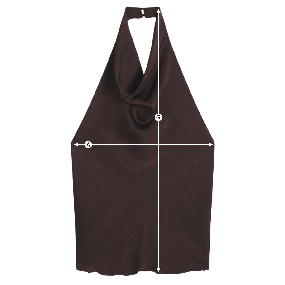 Schema misure TOP SATIN DONNA