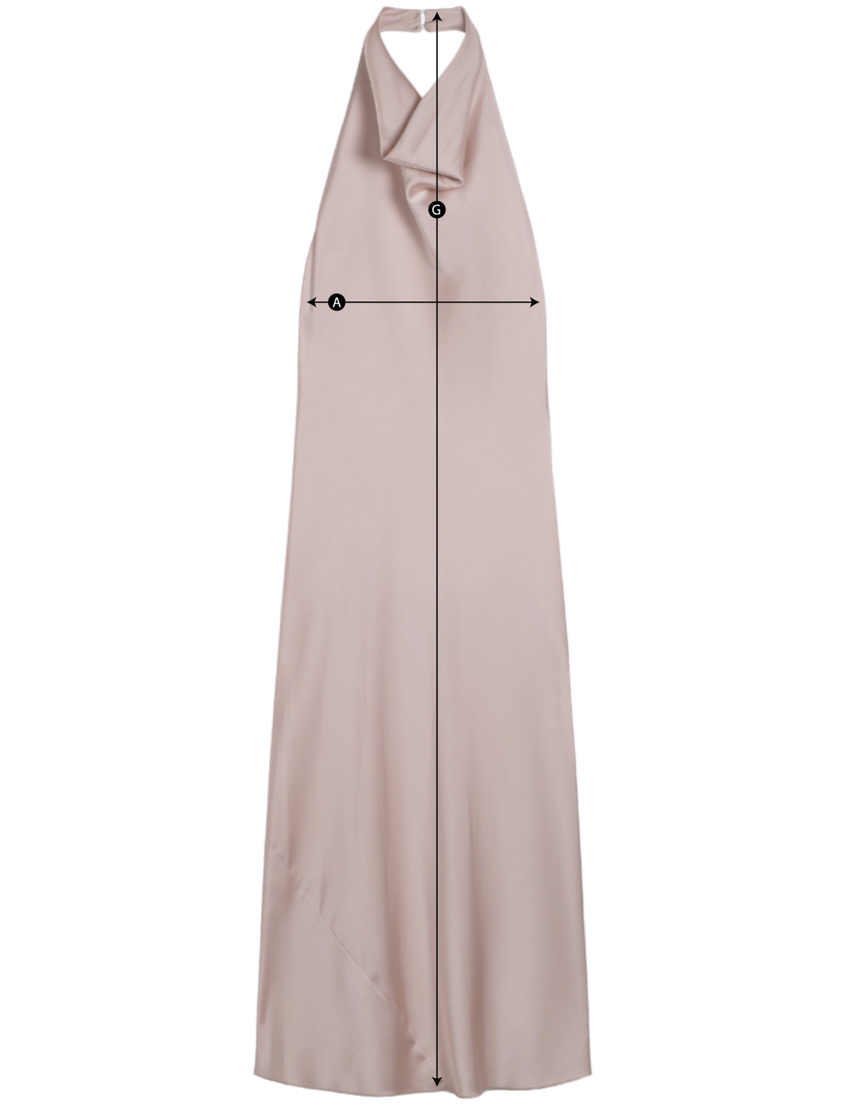 Schema misure VESTITO SATIN DONNA