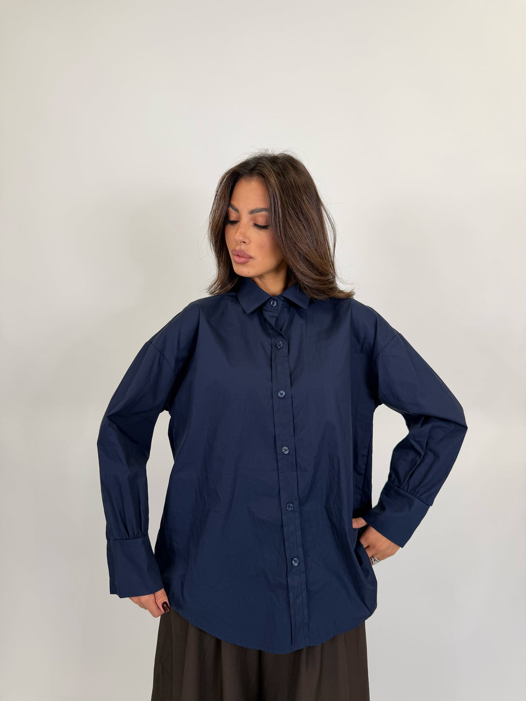 Camicia Over Office Blu