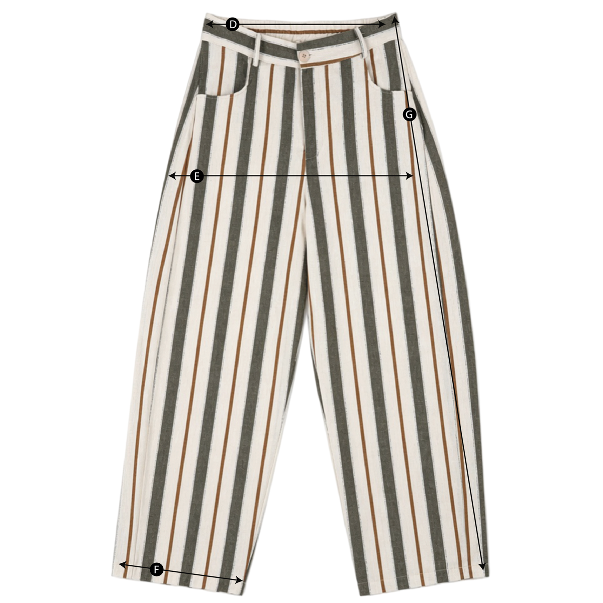 Schema misure PANTALONI A RIGHE