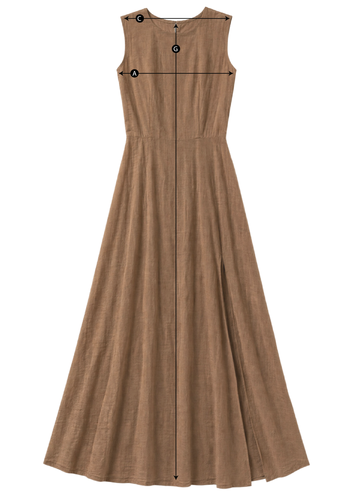 Schema misure VESTITO CON CINTURA