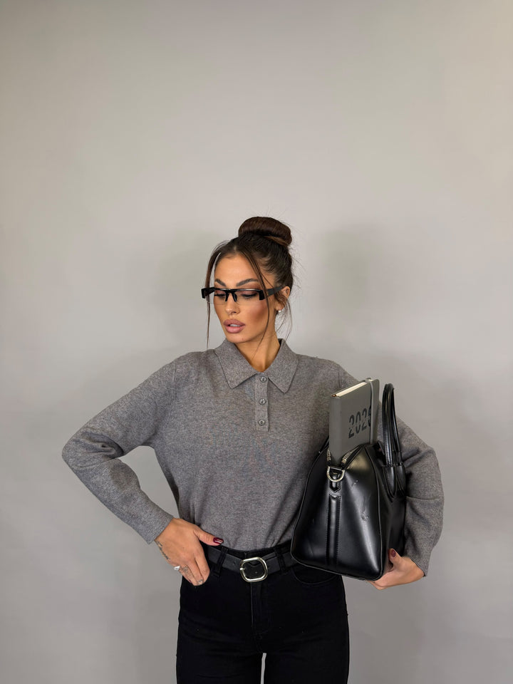 Pull Polo University Grigio