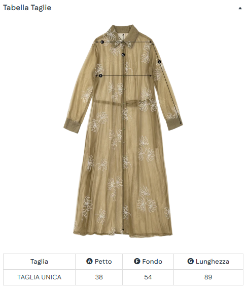 VESTITO CHEMISIER RICAMATO