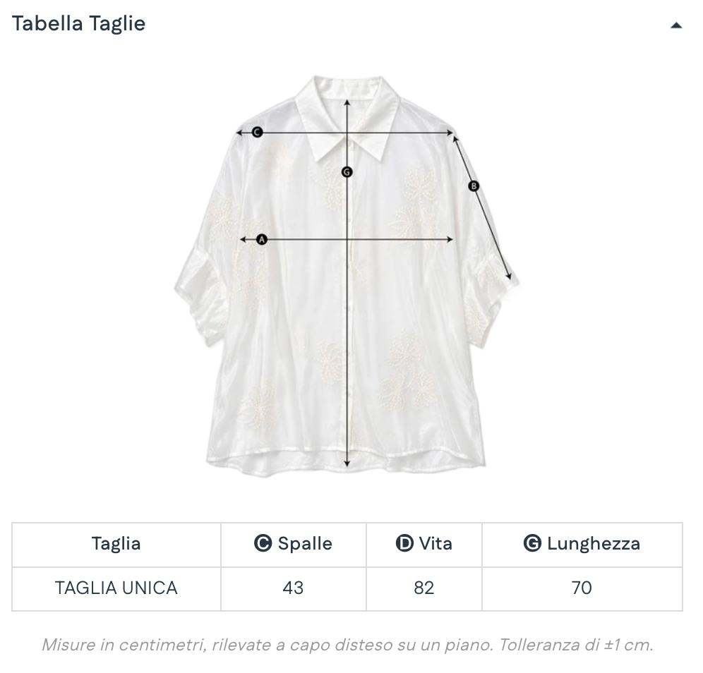 BLUSA OVER RICAMATA