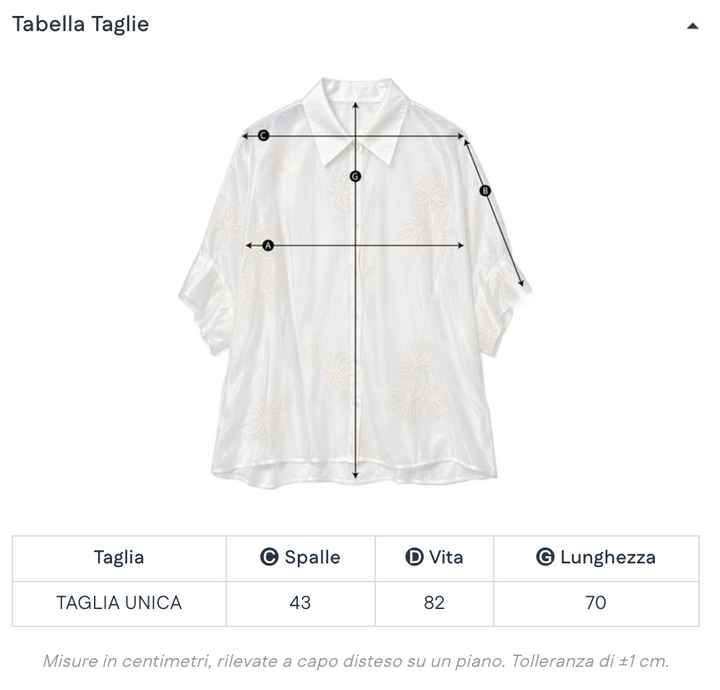 BLUSA OVER RICAMATA