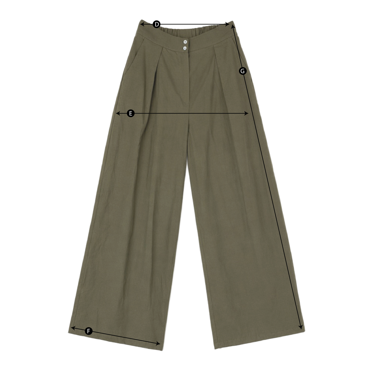 Schema misure PANTALONE DRITTO CON PIEGHE