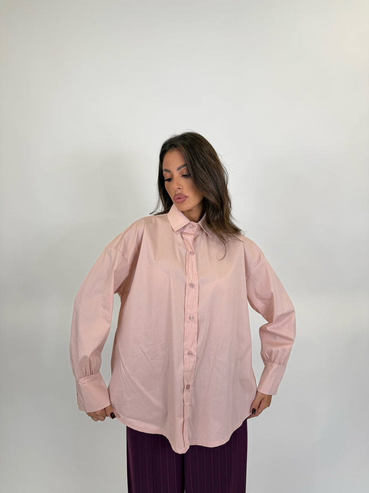 Camicia Over Office Rosa