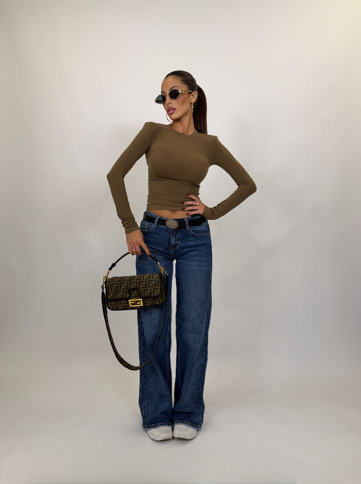 Maglia Crop Square Verde