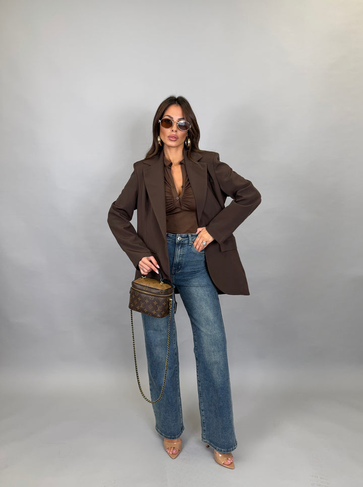 Blazer Basic Marrone