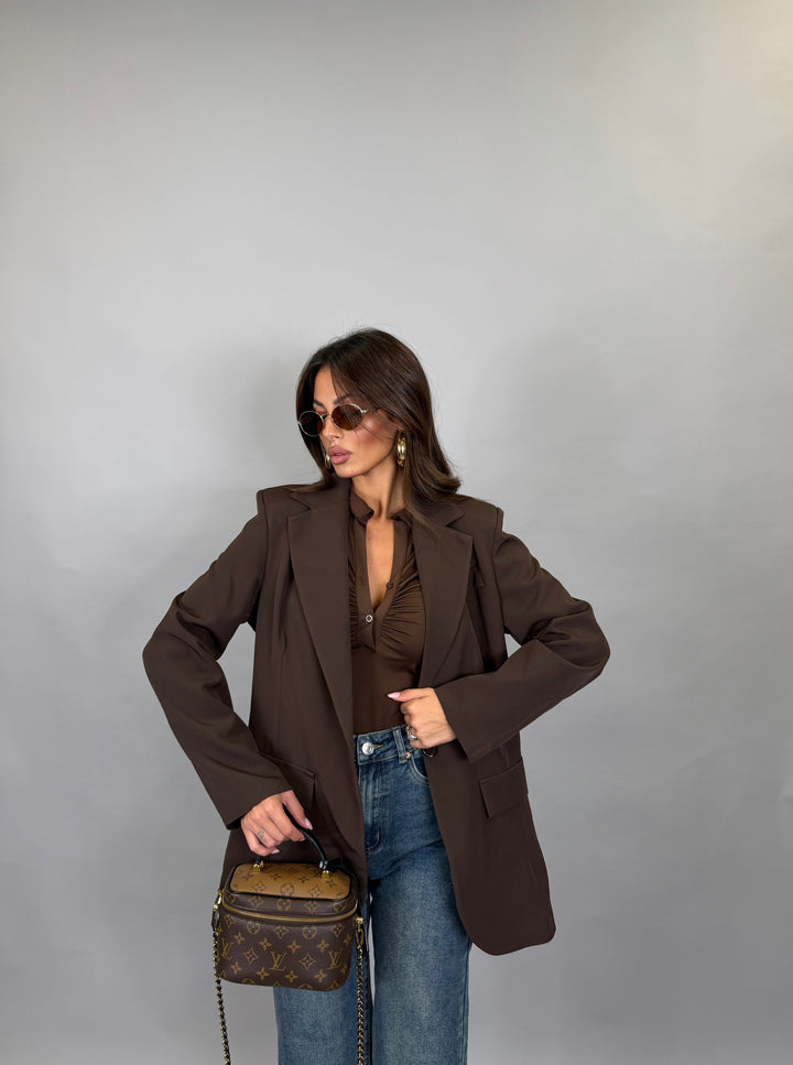 Blazer Basic Marrone