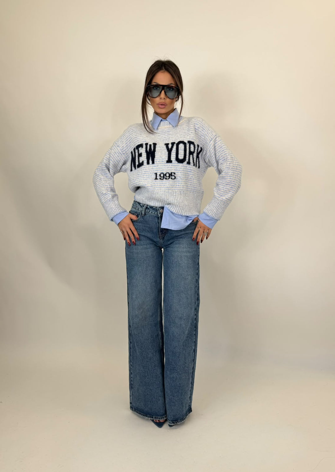 Pull NY Azzurro