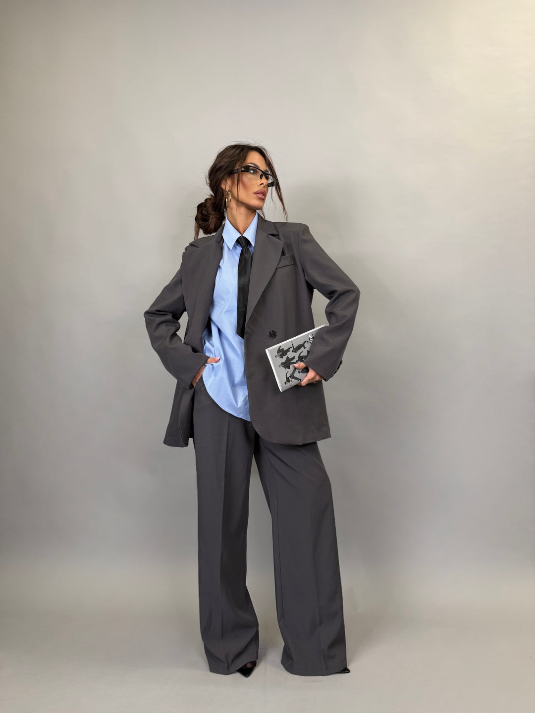 Tailleur Over Grigio