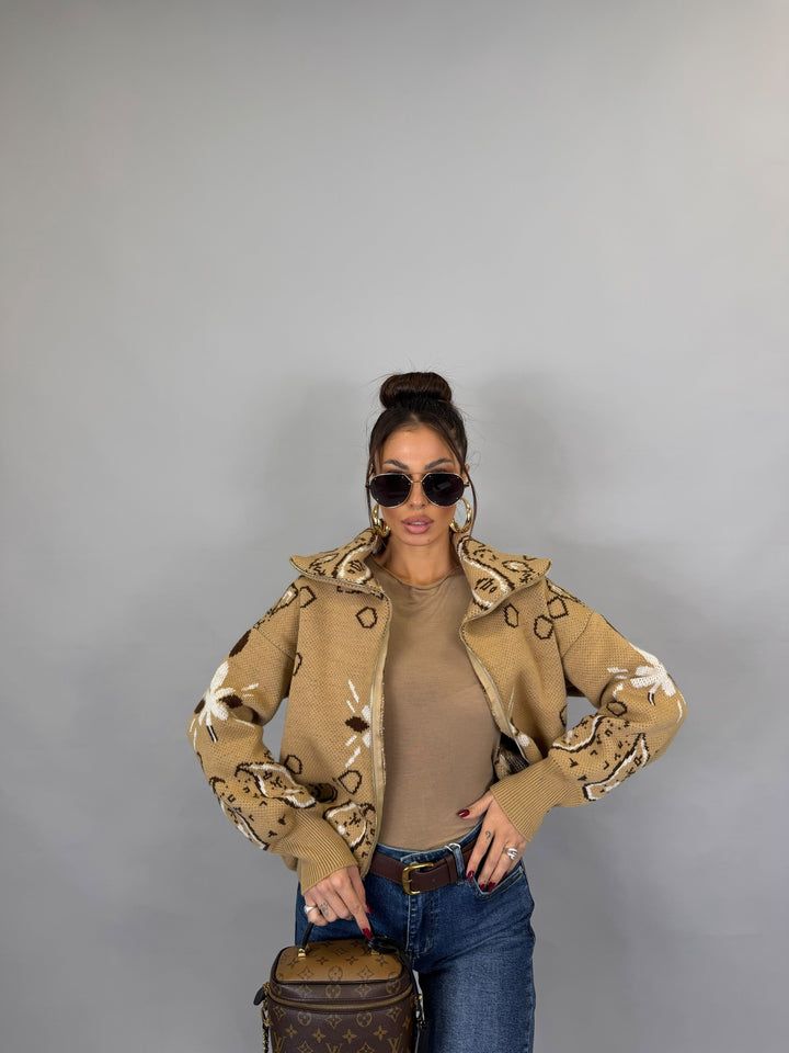 Pull Zip Alpi Beige