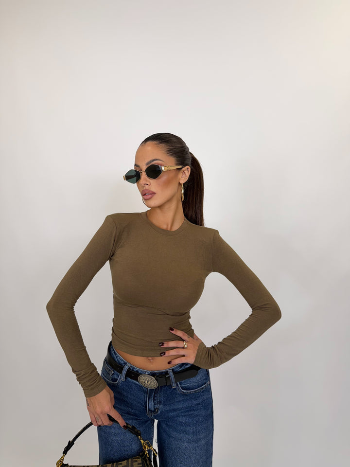 Maglia Crop Square Verde