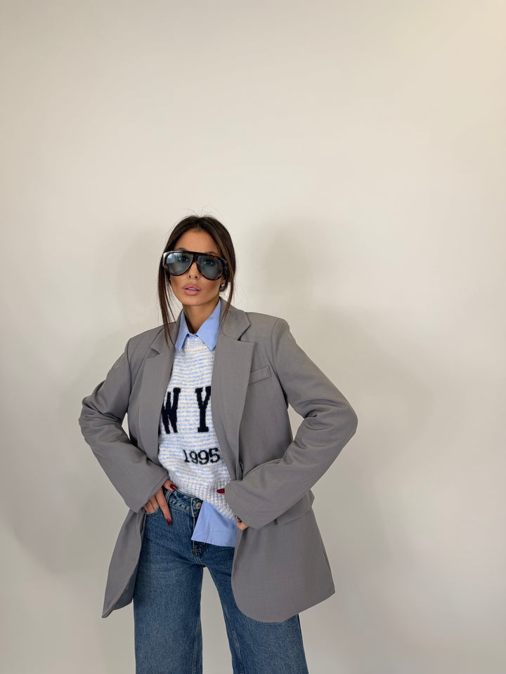 Blazer Botton Grigio