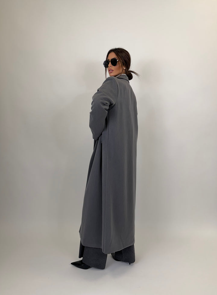 Trench Long Grigio