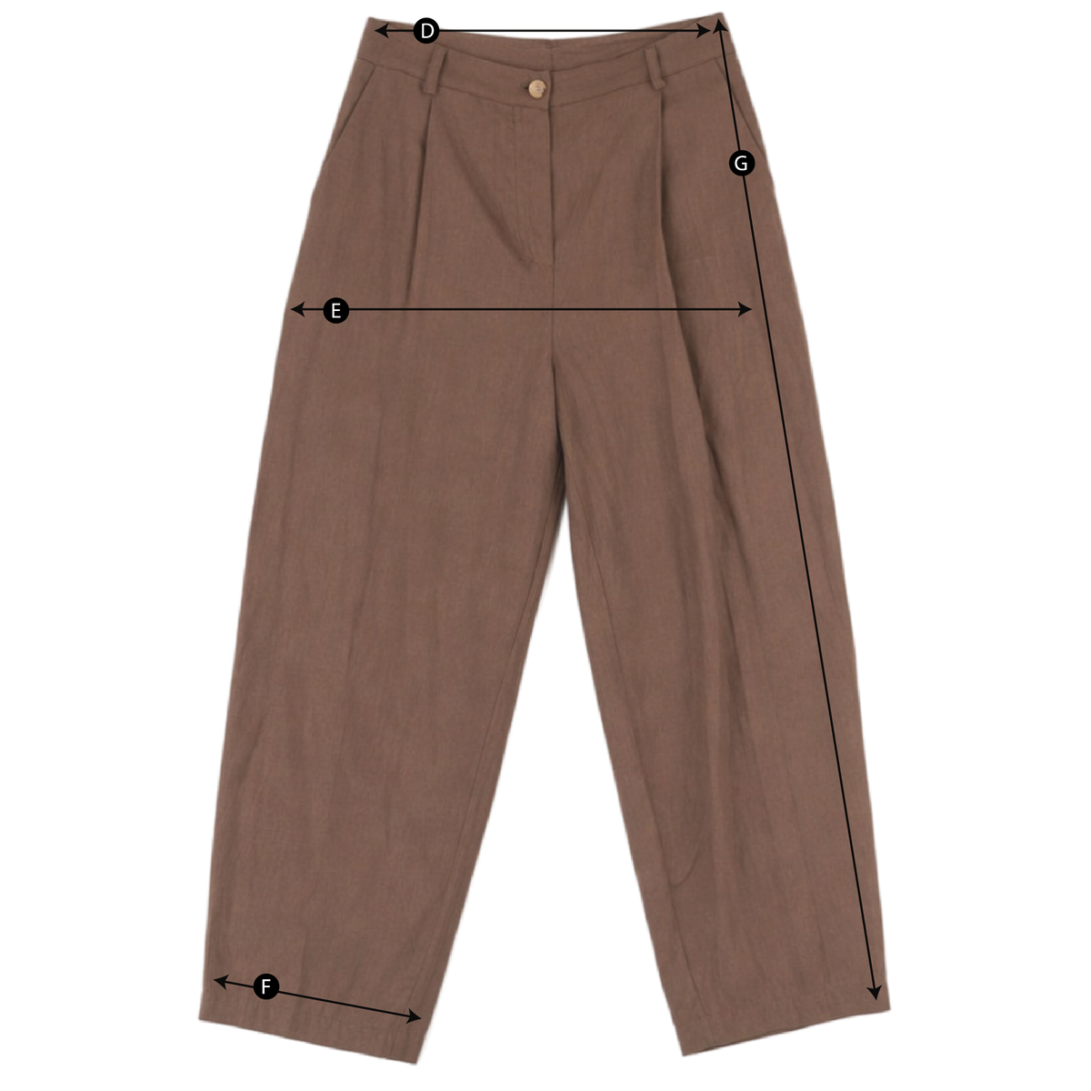 Schema misure PANTALONI CON PINCES IN LINO
