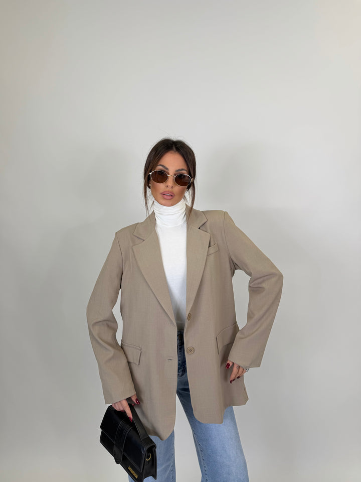 Blazer Botton Tortora