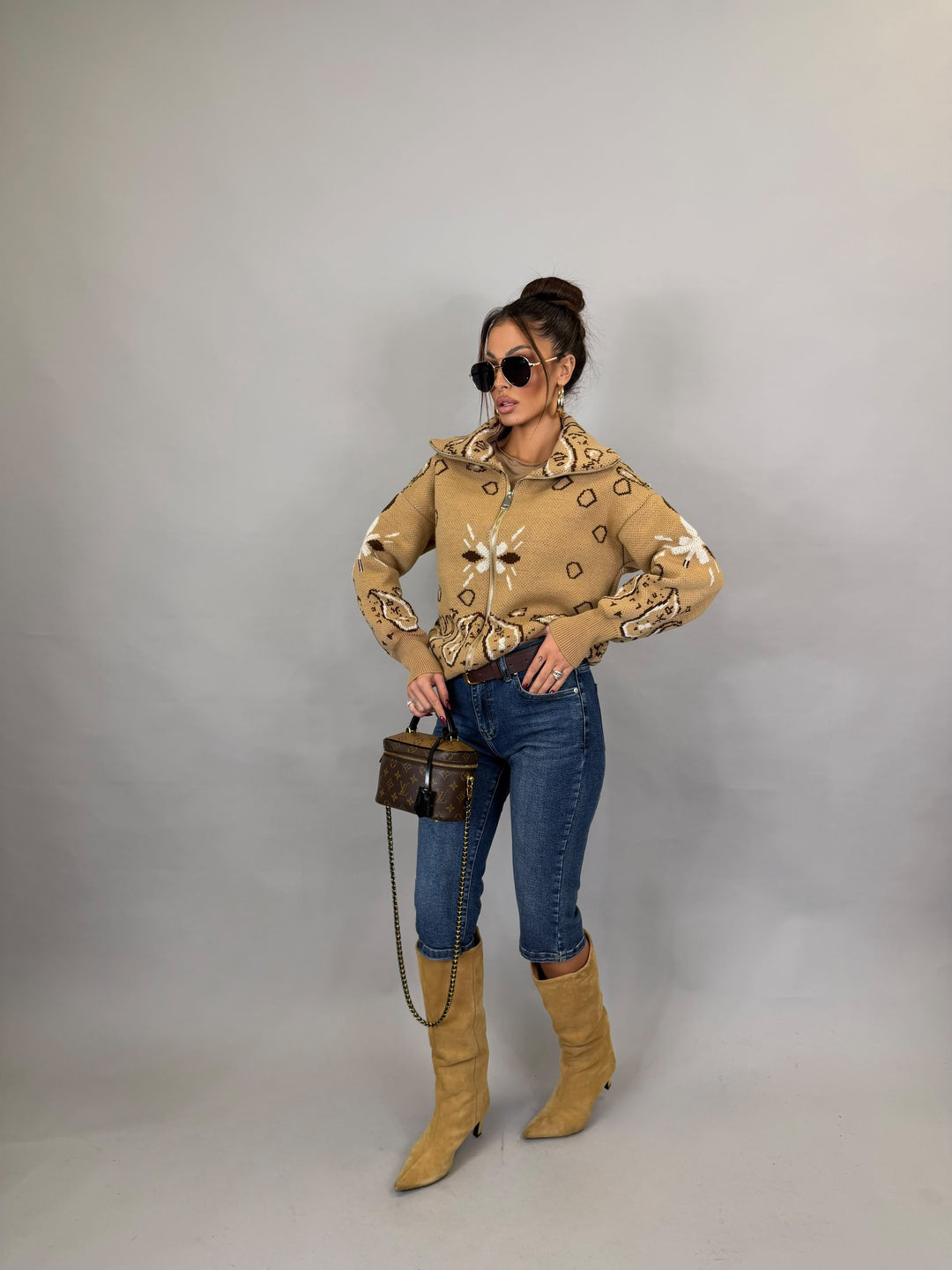 Pull Zip Alpi Beige
