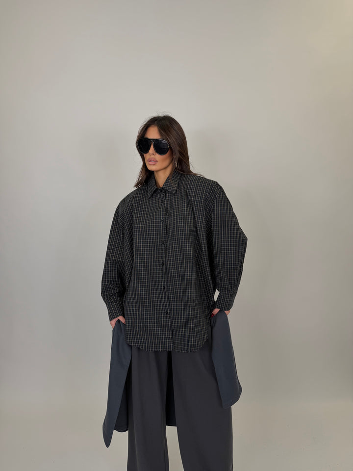 Camicia Quader Nera