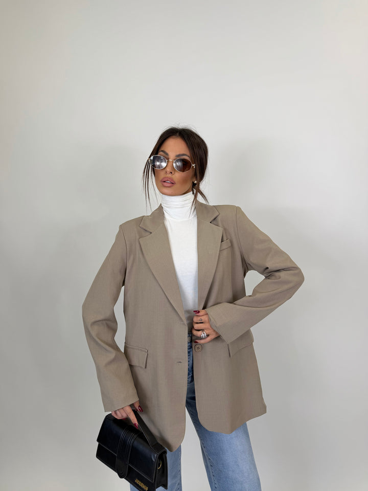 Blazer Botton Tortora