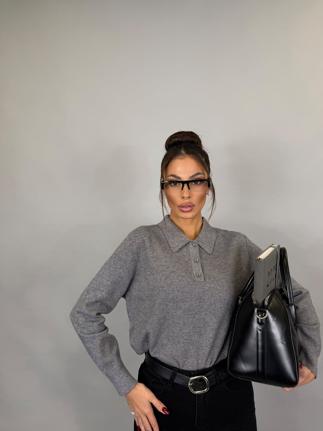 Pull Polo University Grigio