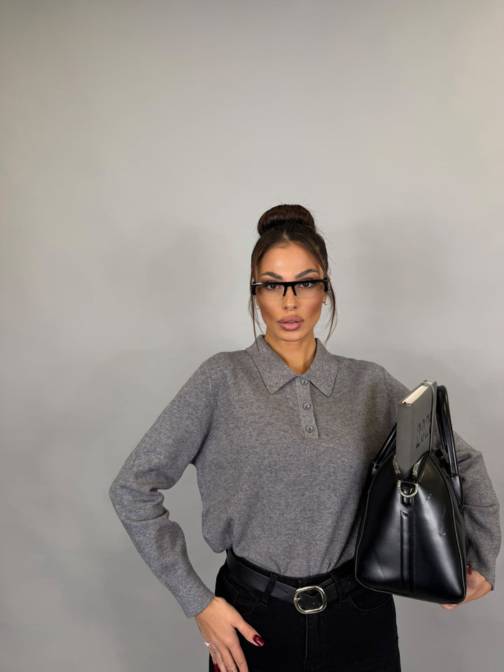 Pull Polo University Grigio