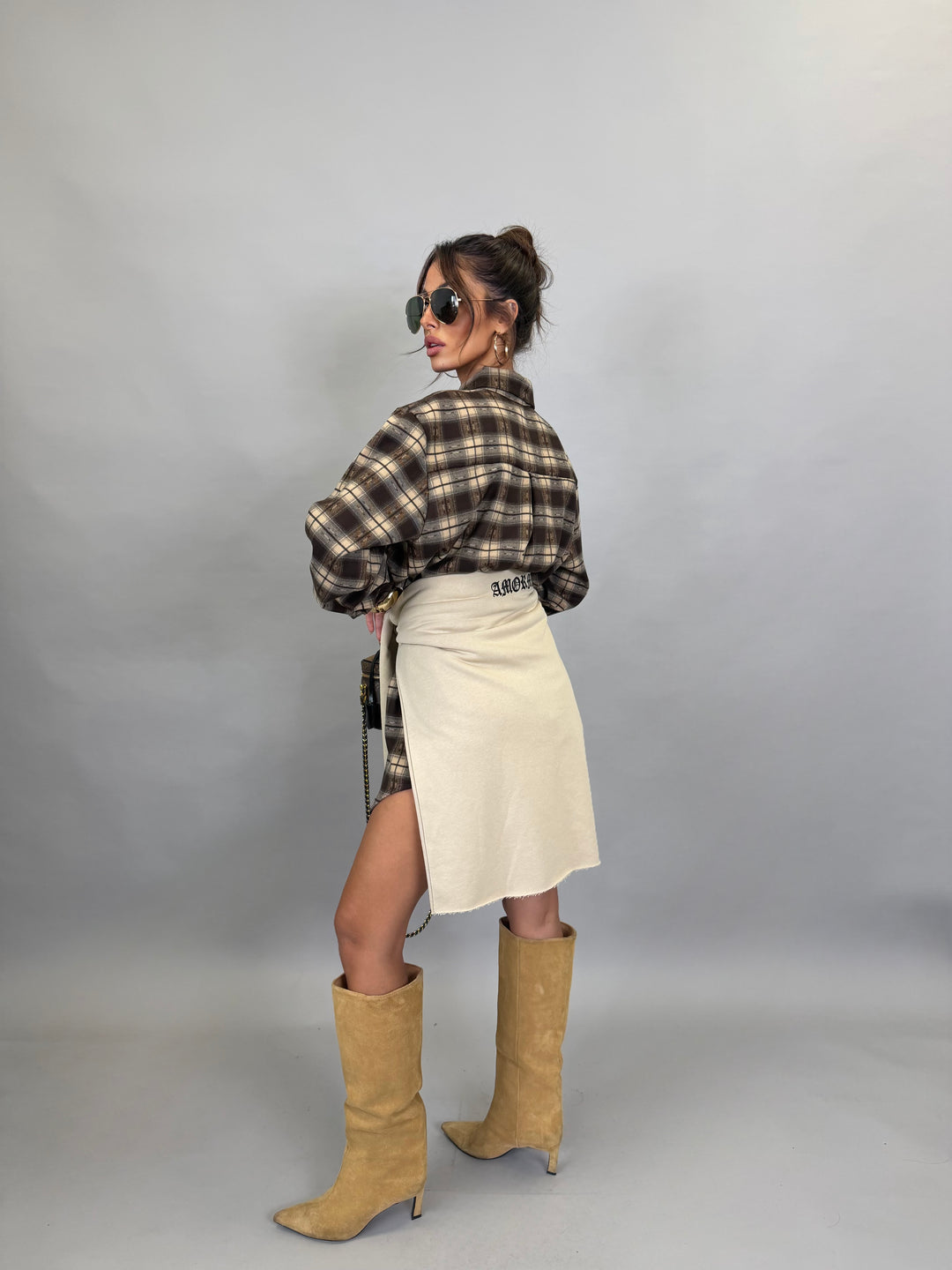 Maxi Camicia Quader