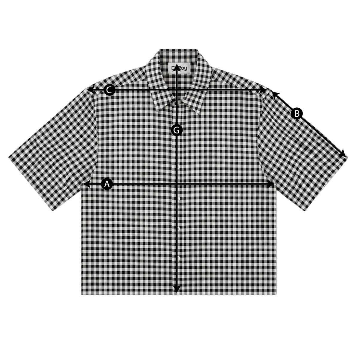 Schema misure CAMICIA OVER MANICA CORTA