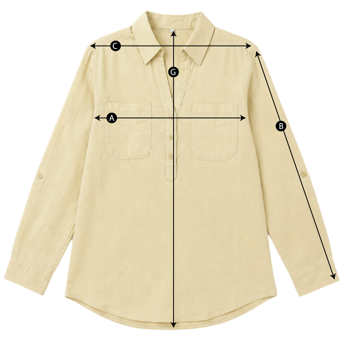 Schema misure CAMICIA IN LINO