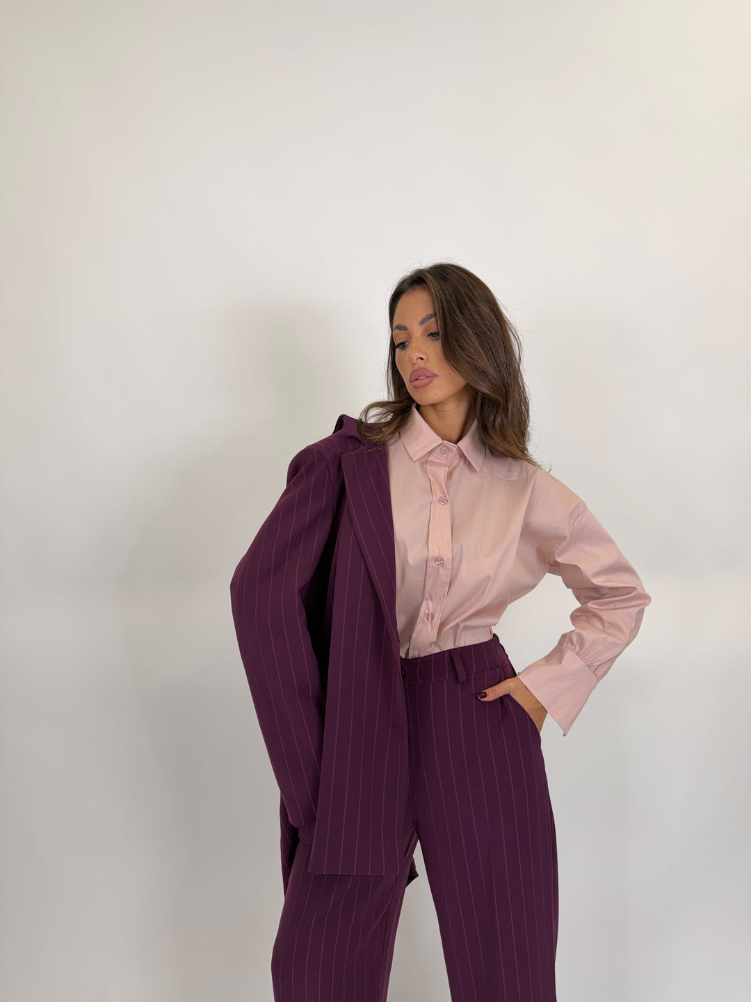 Camicia Over Office Rosa