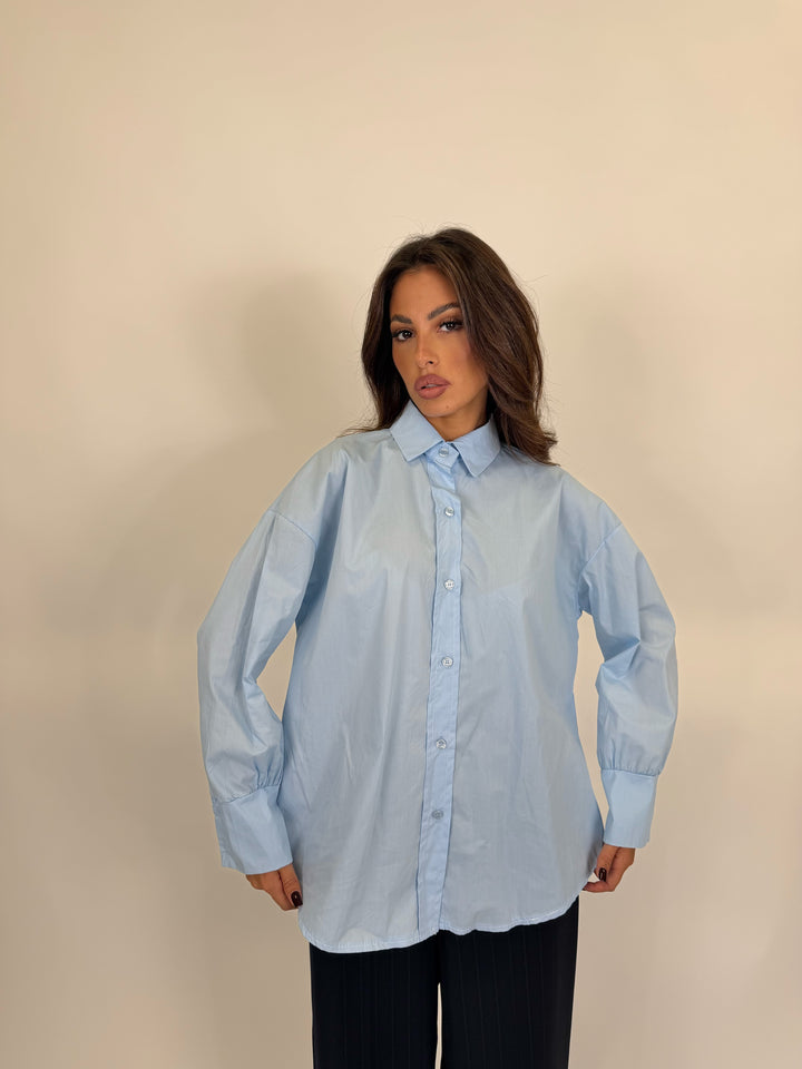 Camicia Over Office azzurra
