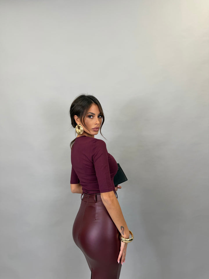 Maglia Moda Bordeaux