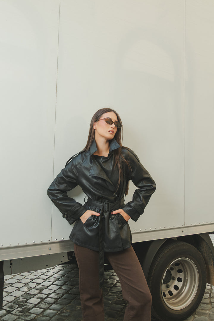 Trench corto Black
