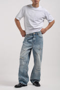 Jeans Baggy Fit Uomo Strappati