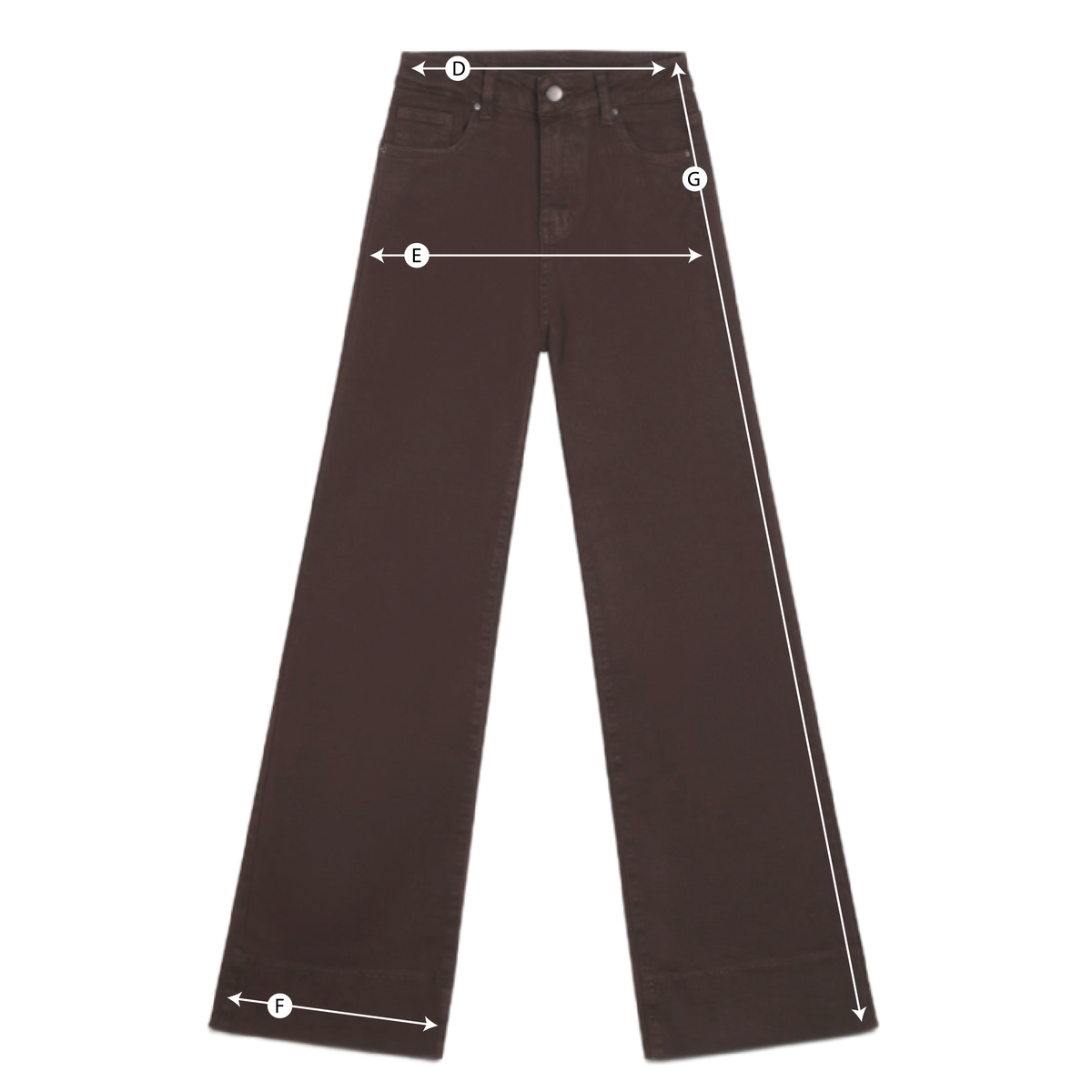 Schema misure JEANS FLARED DONNA