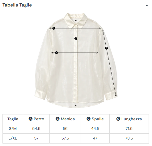 CAMICIA OVER TRASPARENTE
