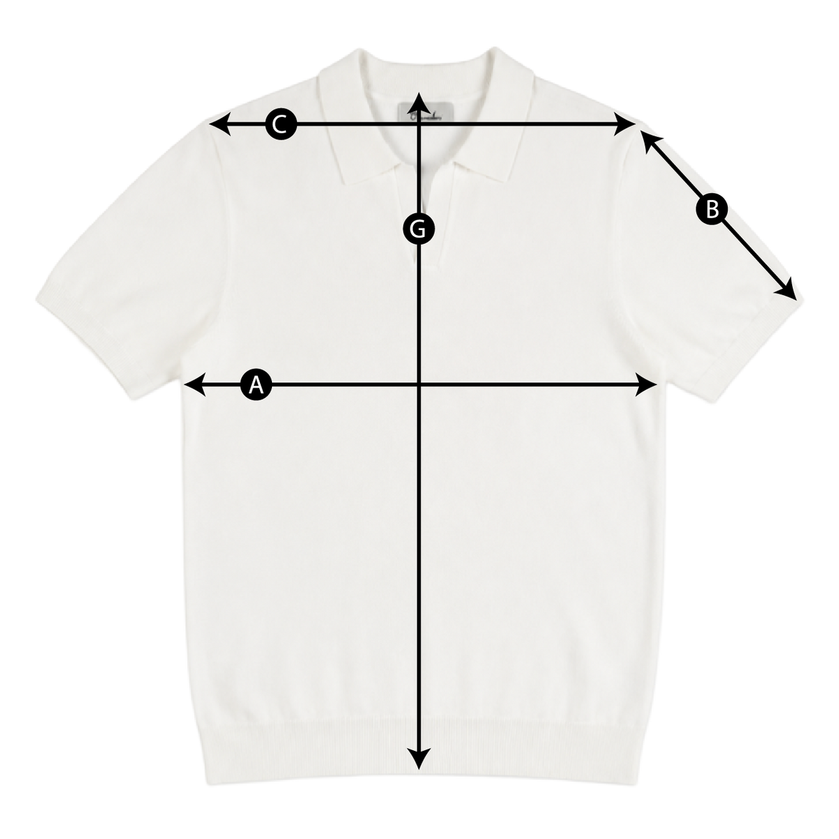 Schema misure POLO MEZZA MANICA IN MAGLIA