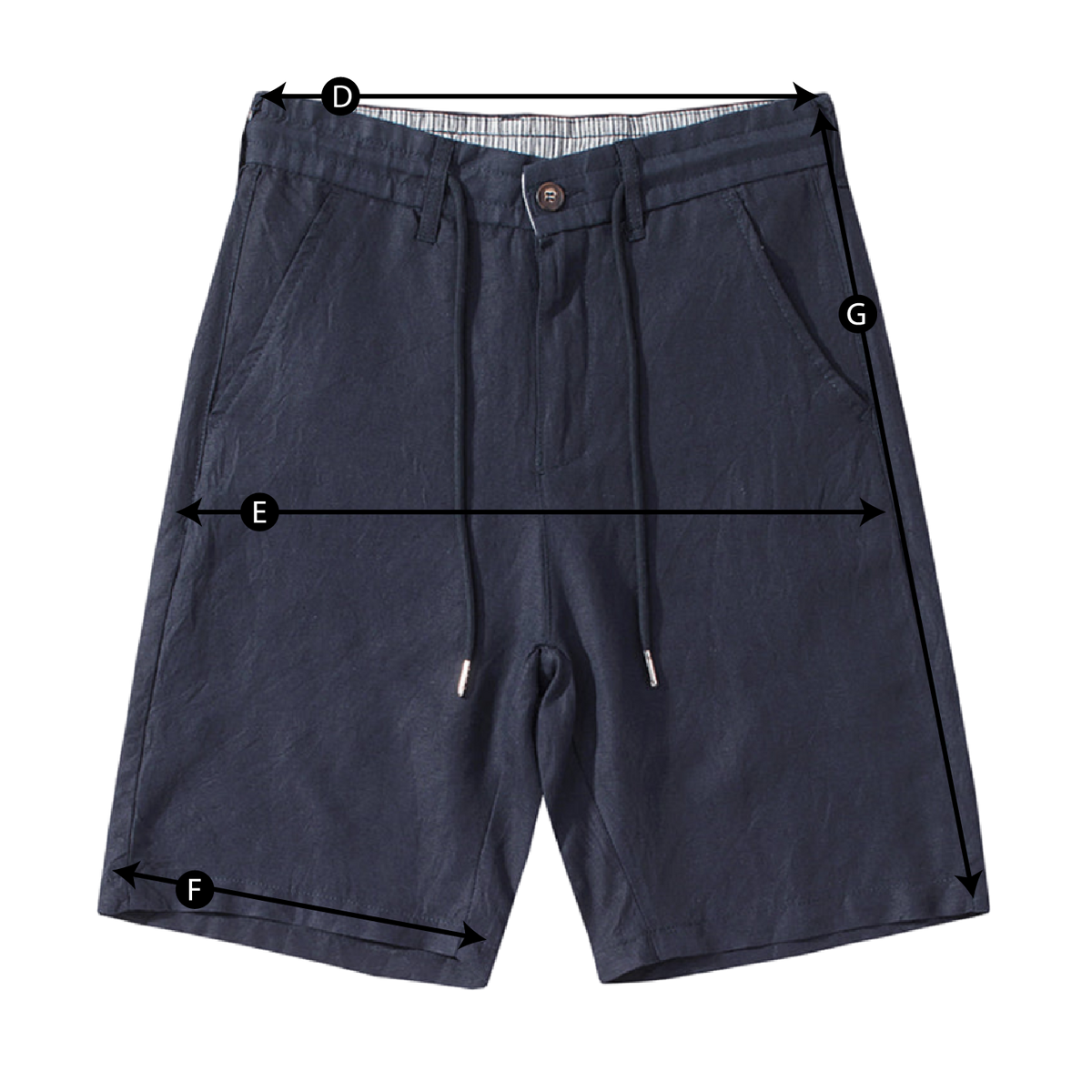 Schema misure BERMUDA UOMO IN LINO – TONY BACKER EDIZIONE LIMITATA