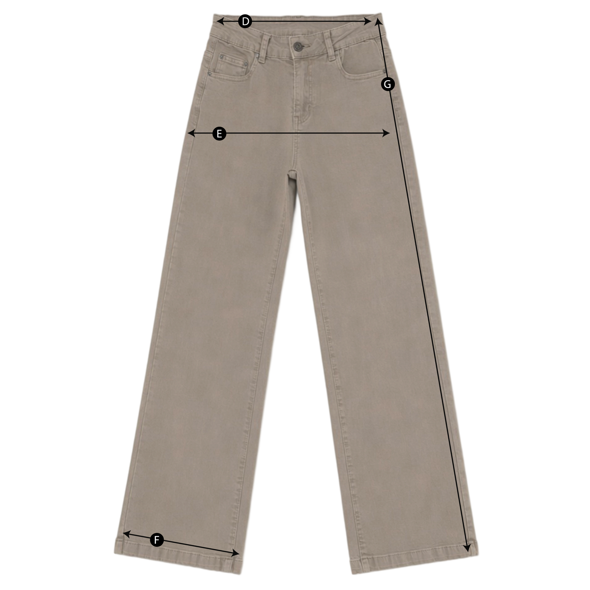 Schema misure JEANS STRAIGHT DONNA