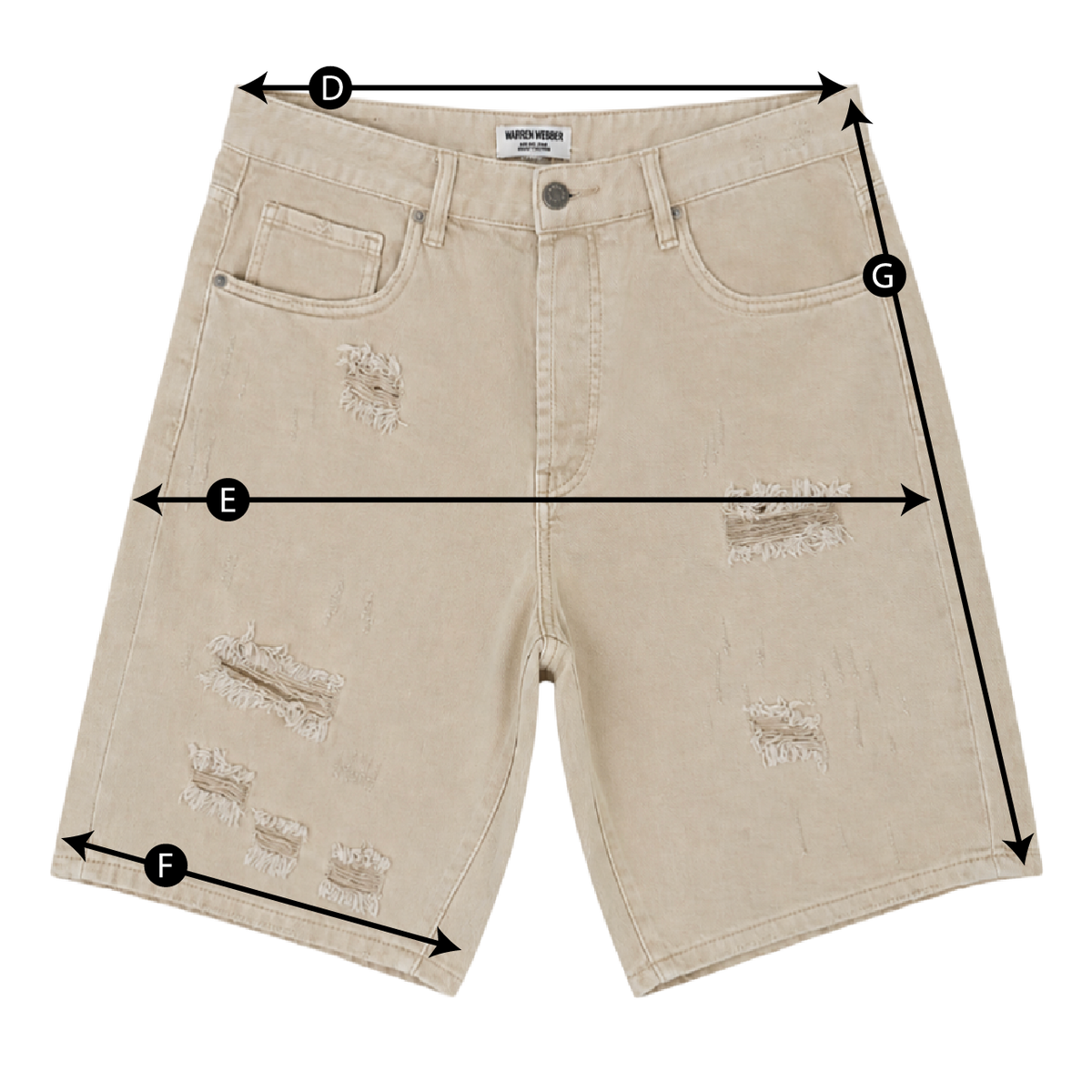 Schema misure BERMUDA CON STRAPPI