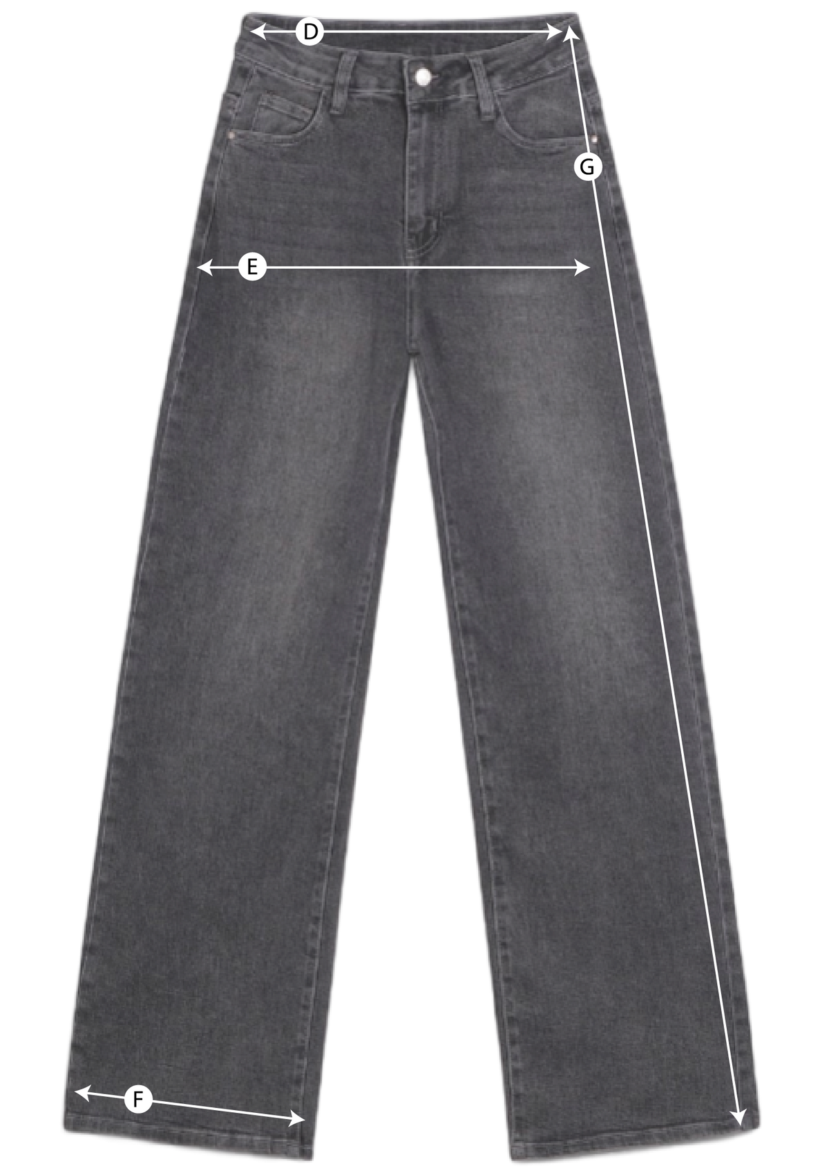 Schema misure JEANS WIDE LEG DONNA