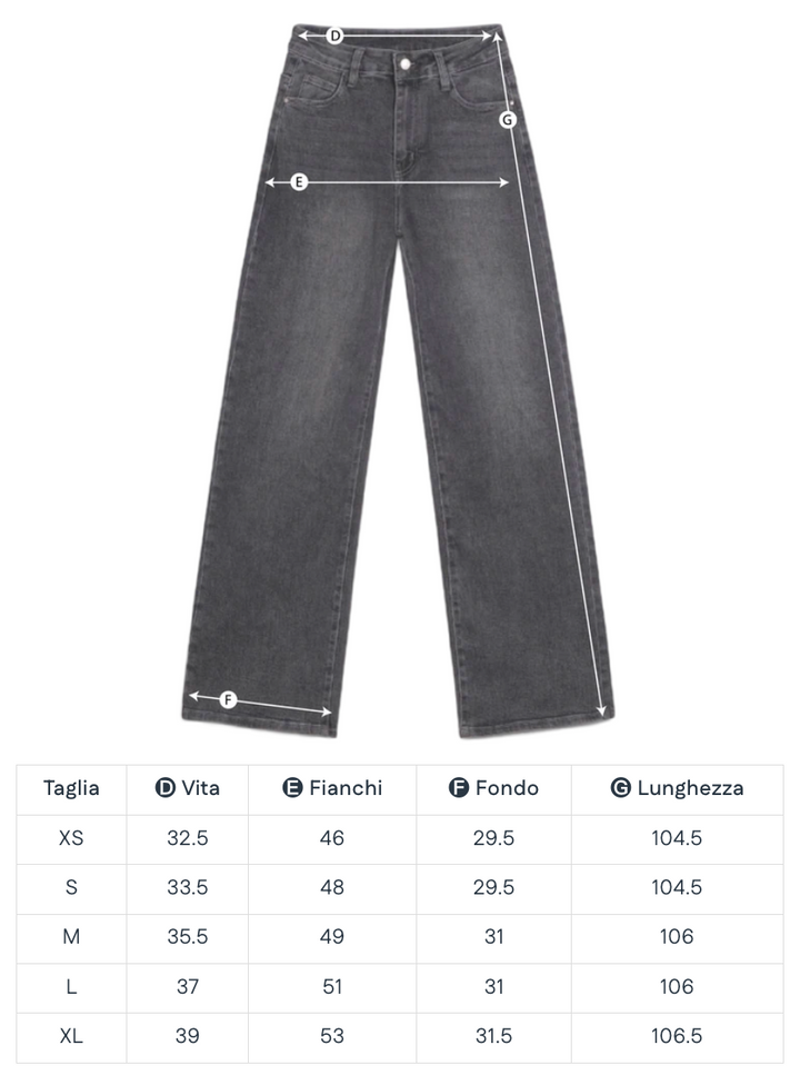 JEANS WIDE LEG DONNA