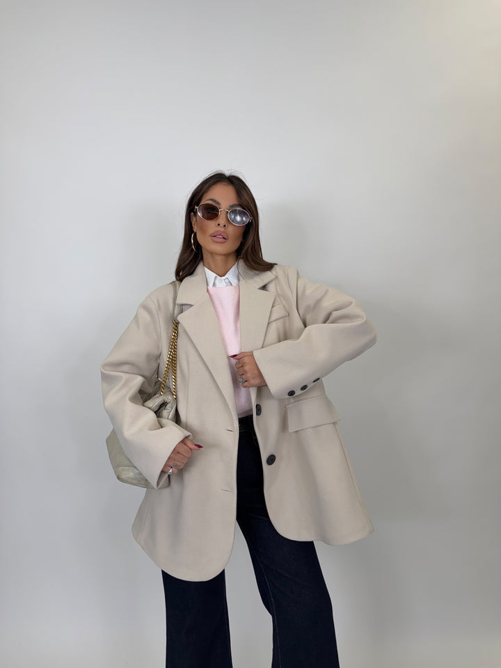 Giacca Panno Beige